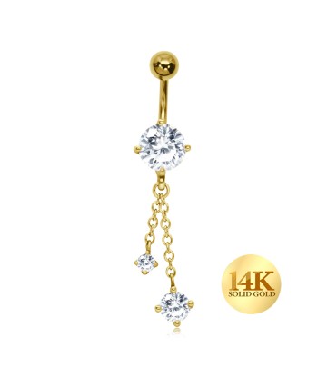 14K Gold Belly Piercing 14KY-SSCBP-36 (MOQ 10 pcs)